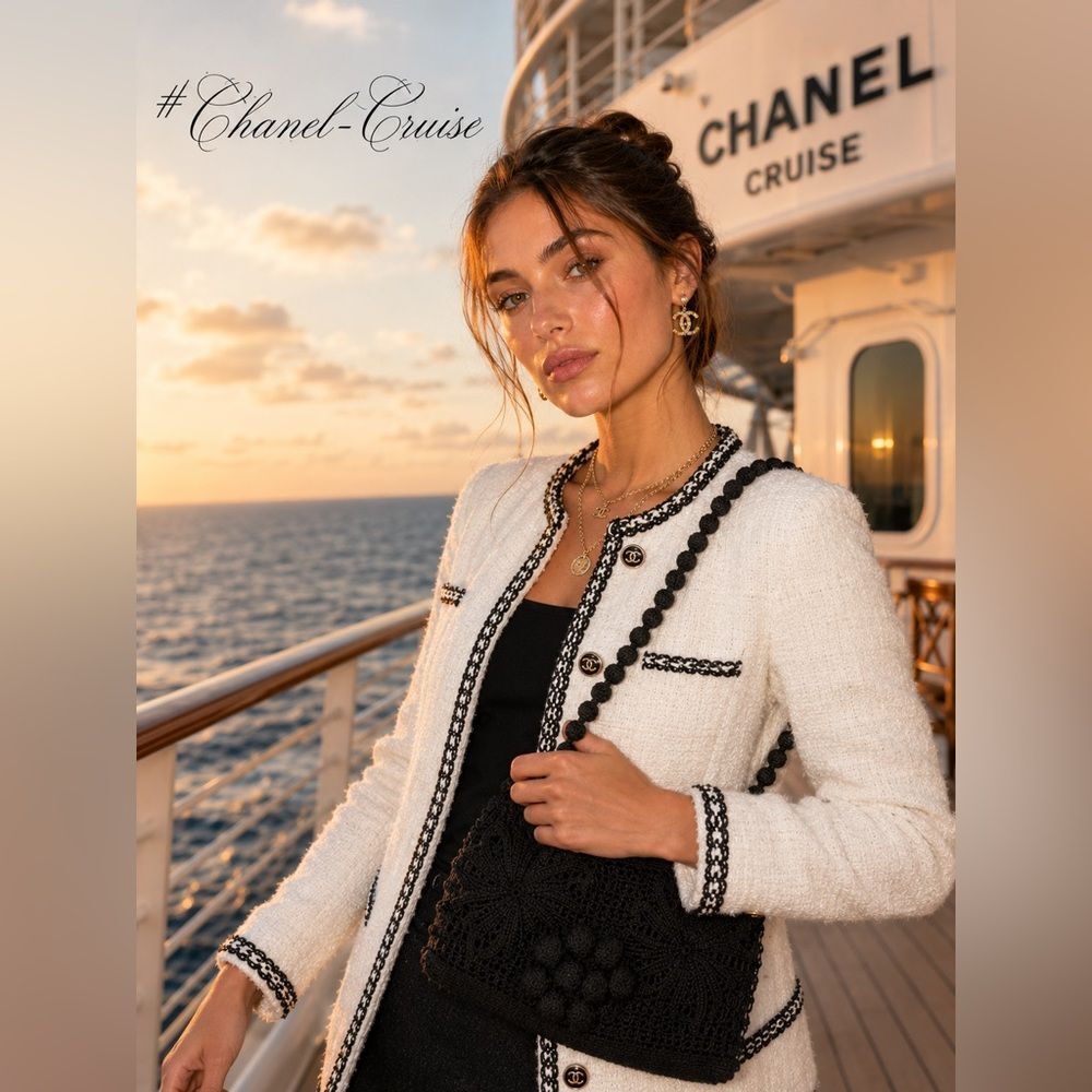 *RARE* CHANEL *Cruise* VTG #OldMoney Crochet Mini Flap Crossbody Bag *Resortwear